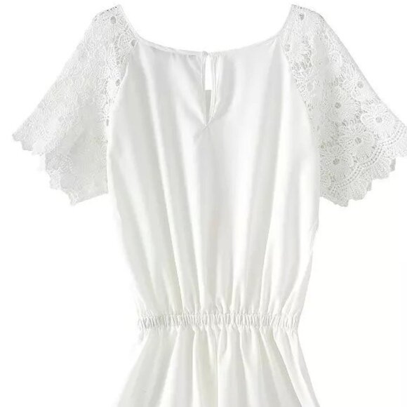 White short-jumpsuit - Picture 3 of 6